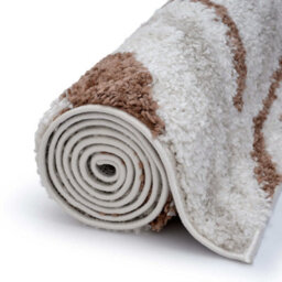 The Rugs Moodi Shaggy Light Beige/terra Savara Rug Runner Abstract Thick High Pile For Living Rooms, Bedrooms, Hallways, Kitchens - thumbnail 6