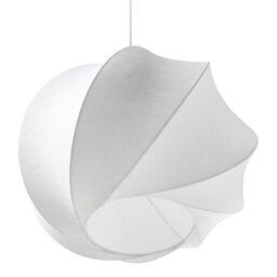 Wyld And Coco Lumina Faux Silk Pendant Lamp White - Handmade Modern Ceiling Light W45 X H118 Cm - thumbnail 6