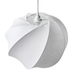 Wyld And Coco Lumina Faux Silk Pendant Lamp White - Handmade Modern Ceiling Light W45 X H118 Cm - thumbnail 5
