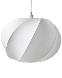 Wyld And Coco Lumina Faux Silk Pendant Lamp White - Handmade Modern Ceiling Light W45 X H118 Cm - thumbnail 3