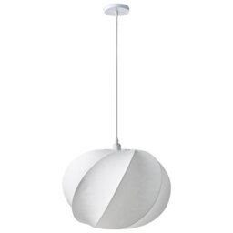 Wyld And Coco Lumina Faux Silk Pendant Lamp White - Handmade Modern Ceiling Light W45 X H118 Cm - thumbnail 1
