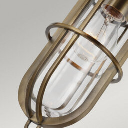 Luminosa Lighting Elstead Feiss Urban Restoration 1 Light Pendant Dark Antique Brass Ip44 - thumbnail 4