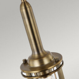 Luminosa Lighting Elstead Feiss Urban Restoration 1 Light Pendant Dark Antique Brass Ip44 - thumbnail 3