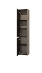 Arte Irvine 07 Tall Bathroom Cabinet W350mm H1720mm D300mm - Congo & Black With Versatile Storage And Universal Door Placement - thumbnail 2
