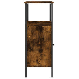 Berkfield Industrial Bedside Cabinets 2 Pcs Smoked Oak 41X31X80 Cm Engineered Wood - thumbnail 8
