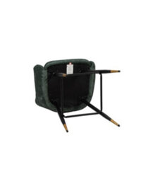 MiHOMEUK Zurich Velvet Bar Stool Contemporary Velvet Counter Stool With Metal Legs & Padded Back Green W52.5 X D51.5 X H96 Cm - thumbnail 6
