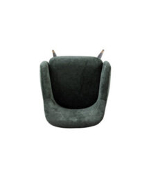 MiHOMEUK Zurich Velvet Bar Stool Contemporary Velvet Counter Stool With Metal Legs & Padded Back Green W52.5 X D51.5 X H96 Cm - thumbnail 5