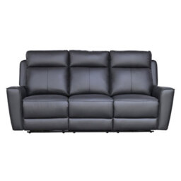 Aspire Rivington Real Leather Power Recliner Three Seater Sofa With Usb Charging, Charcoal - thumbnail 5