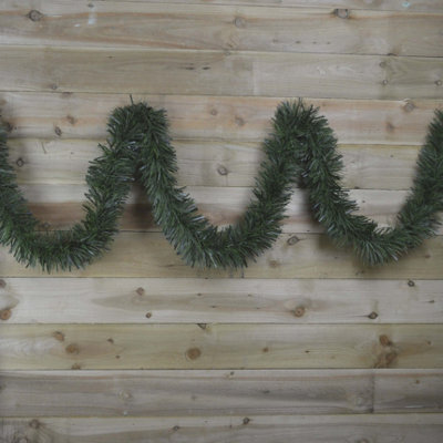 Samuel Alexander 10M X 15Cm Luxury Chunky Cut Tinsel Garland Christmas Tree Decoration - Green - image 1