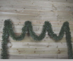 Samuel Alexander 10M X 15Cm Luxury Chunky Cut Tinsel Garland Christmas Tree Decoration - Green - thumbnail 4