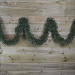 Samuel Alexander 10M X 15Cm Luxury Chunky Cut Tinsel Garland Christmas Tree Decoration - Green - thumbnail 1