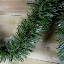 Samuel Alexander 10M X 15Cm Luxury Chunky Cut Tinsel Garland Christmas Tree Decoration - Green - thumbnail 2