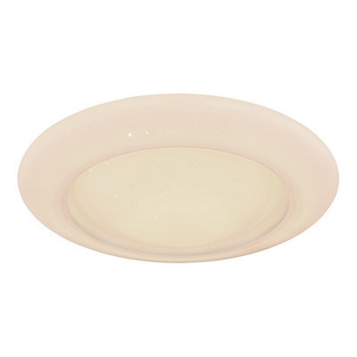 Luminosa Lighting Luminosa Rava Patterned Glass Flush Ceiling Light White Led Dimmable 3000-6500K Remote Control - image 1