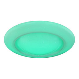 Luminosa Lighting Luminosa Rava Patterned Glass Flush Ceiling Light White Led Dimmable 3000-6500K Remote Control - thumbnail 6