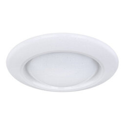 Luminosa Lighting Luminosa Rava Patterned Glass Flush Ceiling Light White Led Dimmable 3000-6500K Remote Control - thumbnail 2