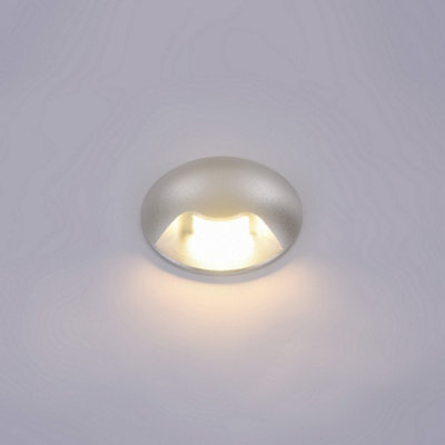 Luminosa Lighting Luminosa Modern Led Outdoor Wall Lamp Silver, Warm White 3000K 150Lm, Ip44 - image 1