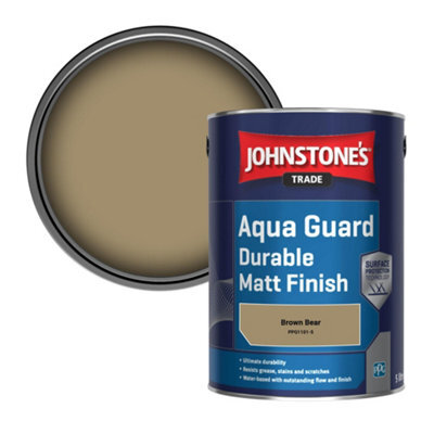 Johnstone's Trade Wood & Metal Aqua Guard Durable Matt Paint Brown Bear (Ppg1101-5) 5L - image 1