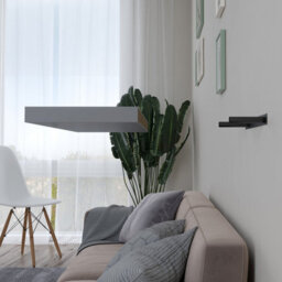 Urbn-Living Urbnliving 80Cm Width 1 Floating Grey Wooden Wall Mount Shelves Display Book Storage - thumbnail 2