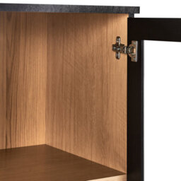 Beliani Glass Display Cabinet Tingledale 80 Cm Black - thumbnail 8