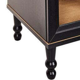 Beliani Glass Display Cabinet Tingledale 80 Cm Black - thumbnail 9