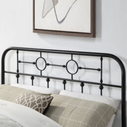 SlumberWorx Ware Victorian Industrial Design Black Metal Bed Frame - Double / King - thumbnail 3