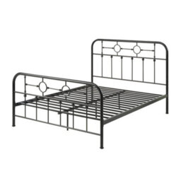 SlumberWorx Ware Victorian Industrial Design Black Metal Bed Frame - Double / King - thumbnail 6
