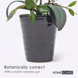 Homescapes Artificial White Handcrafted Orchid Phalaenopsis In Ceramic Pot, 56 Cm - thumbnail 4