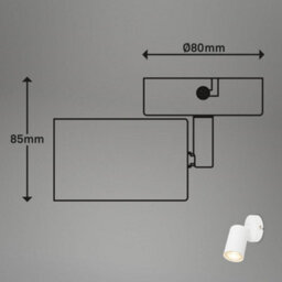 Briloner Gu10 Wall Lamp White Adjustable Spot Light - thumbnail 5