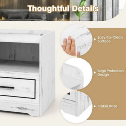 Modern Sofa Side End Table Led Nightstand With Usb - thumbnail 6