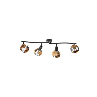 Luminosa Lighting Luminosa Java Ceiling Spotlight Bar Black 4X E14