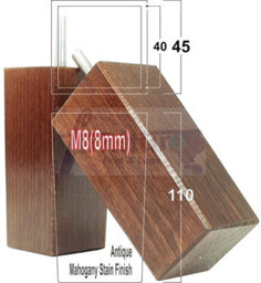 L&F 4X Replacement Furniture Legs Solid Wood 110mm High Sofas Chairs Settee Cabinets Legs M8 Tsp2055 - thumbnail 1