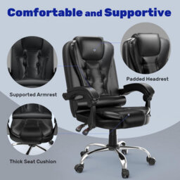 Onemill Executive Office Chair Ergonomic Recliner Computer Chair With Tilt Function For Home Office Working - thumbnail 4