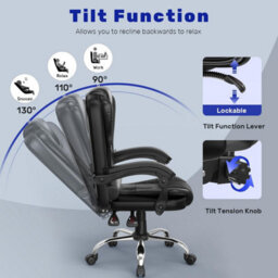 Onemill Executive Office Chair Ergonomic Recliner Computer Chair With Tilt Function For Home Office Working - thumbnail 3