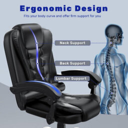 Onemill Executive Office Chair Ergonomic Recliner Computer Chair With Tilt Function For Home Office Working - thumbnail 2