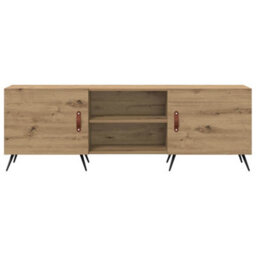Berkfield Modern Tv Cabinet Artisan Oak 150 X 30 X 50 Cm Engineered Wood - thumbnail 6
