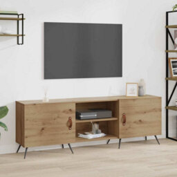 Berkfield Modern Tv Cabinet Artisan Oak 150 X 30 X 50 Cm Engineered Wood - thumbnail 2
