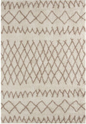 The Rugs Moroccan Shaggy Rugs And Runners Soft Fluffy Tribal Design High Pile Ivory And Beigeliving Room Kitchen Hallway 930 - thumbnail 1