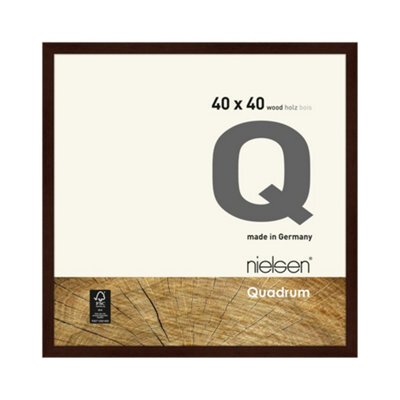 Nielsen Quadrum 40 X 40Cm Wenge Wooden Picture Frame With Float Glass And Push/turn Clips - image 1
