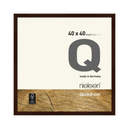 Nielsen Quadrum 40 X 40Cm Wenge Wooden Picture Frame With Float Glass And Push/turn Clips - thumbnail 1