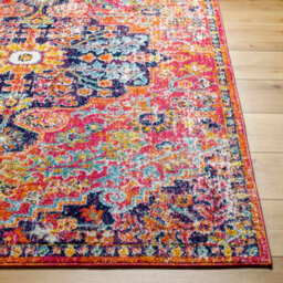Livabliss Harput-Vintage Blue Orange Yellow Grey Traditional Boho Living Dining Bedroom Rug 120 X 170 Cm Easy Care, Non Shedding - thumbnail 5