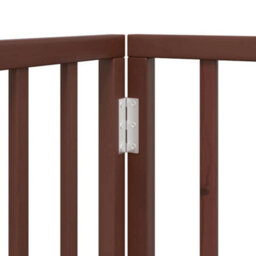 Walplus Brown Dog Gate With Door Foldable 6 Panels 480 Cm Poplar Wood - thumbnail 8