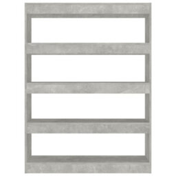 Berkfield Book Cabinet/room Divider Concrete Grey 100X30X135 Cm - thumbnail 3