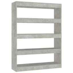 Berkfield Book Cabinet/room Divider Concrete Grey 100X30X135 Cm - thumbnail 2