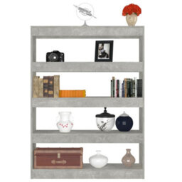 Berkfield Book Cabinet/room Divider Concrete Grey 100X30X135 Cm - thumbnail 6