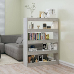 Berkfield Book Cabinet/room Divider Concrete Grey 100X30X135 Cm - thumbnail 1