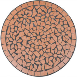 Walplus Bistro Table Terracotta 60 Cm Mosaic - thumbnail 3