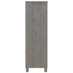 Berkfield Book Cabinet Light Grey 85X35X112 Cm Solid Wood Pine - thumbnail 4
