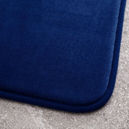 Catherine Lansfield Bathroom Anti-Bacterial Memory Foam Bath Mat And Pedestal Set Navy - thumbnail 2