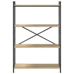 Berkfield Modern Bookcase Sonoma Oak 80 X 30 X 118 Cm Engineered Wood - thumbnail 5