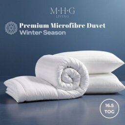 MHG Living Luxury Soft Touch 16.5 Tog Winter Duvet & Pillow Set, Hypoallergenic Satin Stripe Microfibre Quilt - Double - thumbnail 8